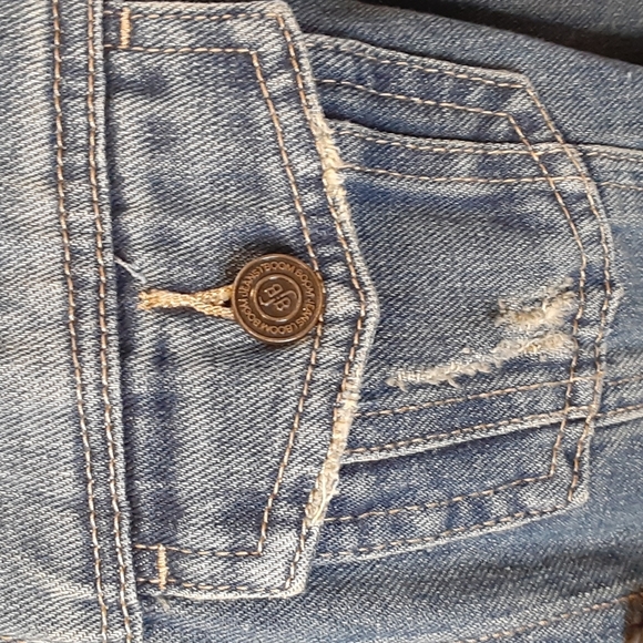 Boom Boom Denim Jean Jacket Distressed - Picture 3 of 6